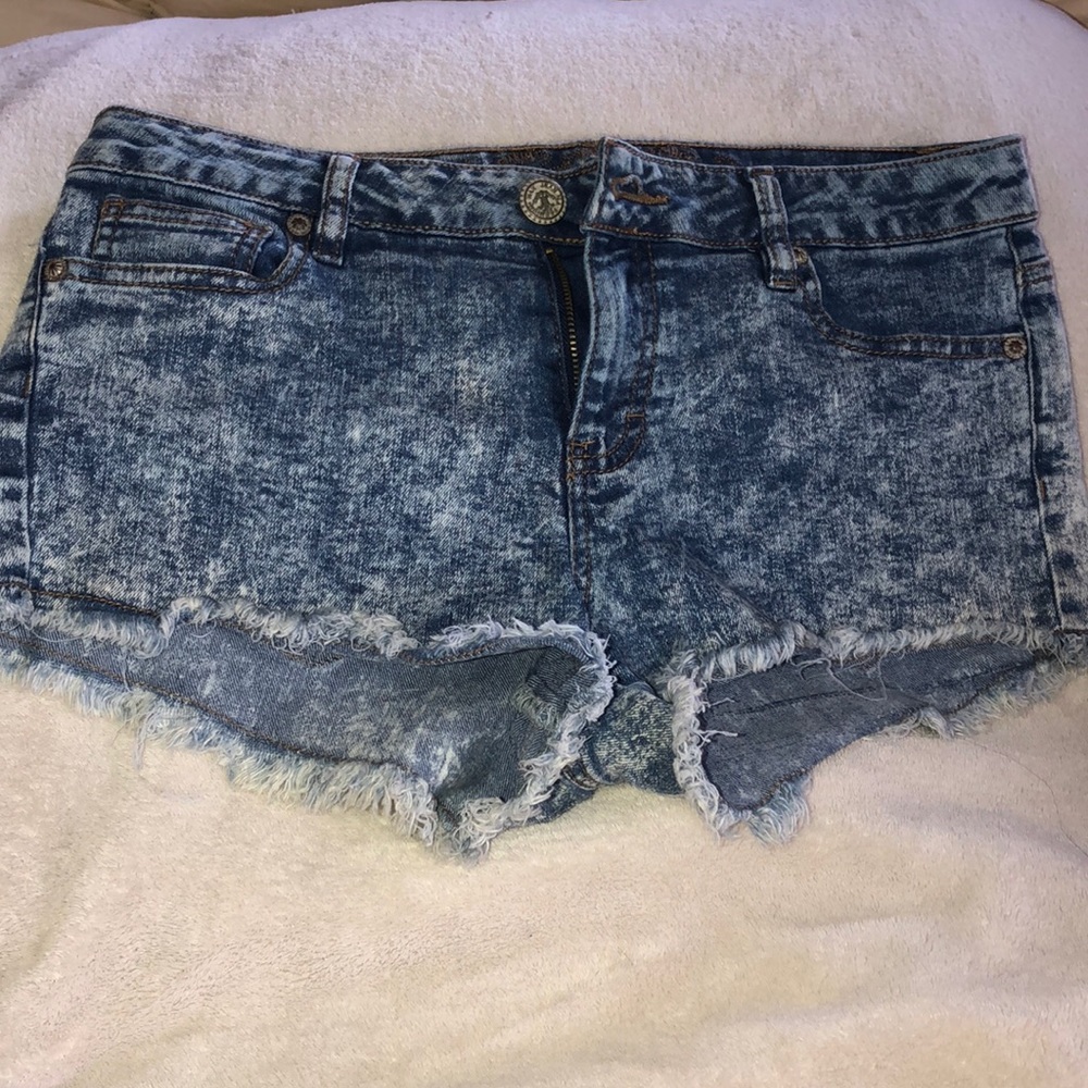 Wax jean shorts